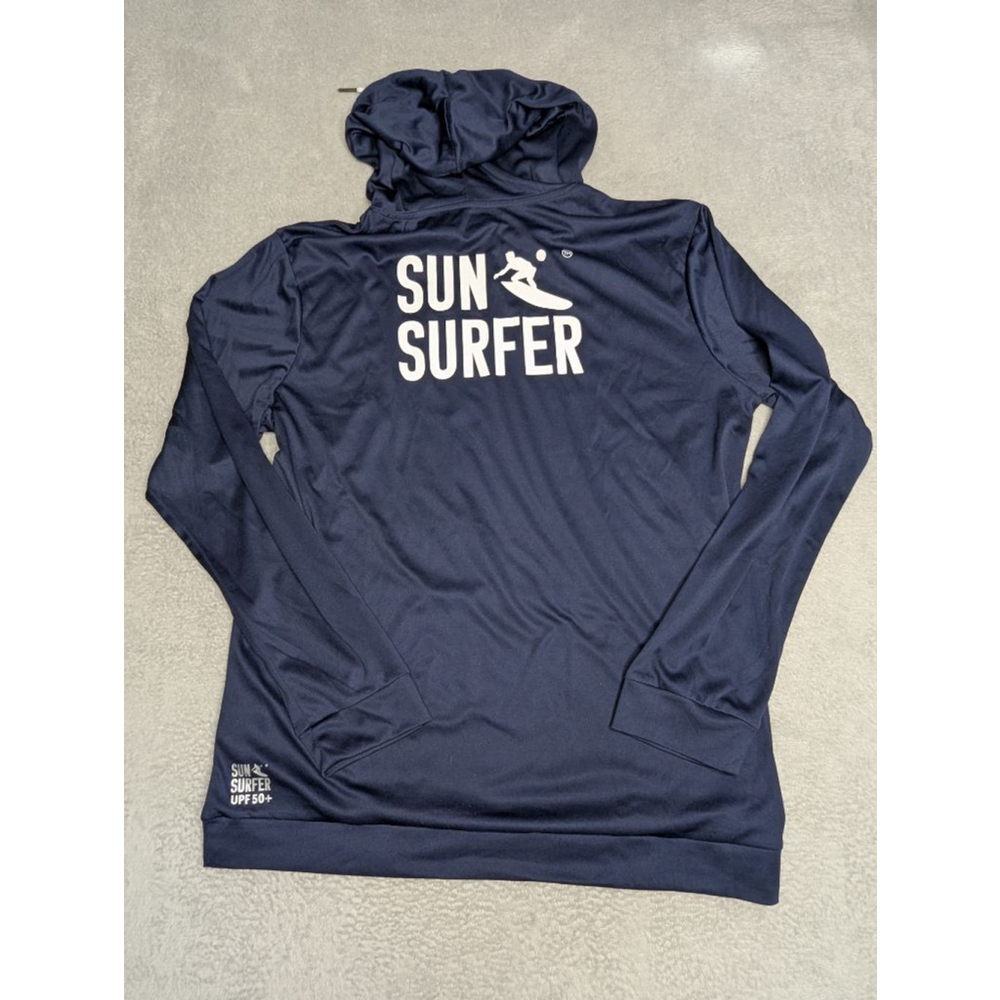 Men's SUN SURFER Navy Blue Hoodie L UV Protection - Picture 2 of 11